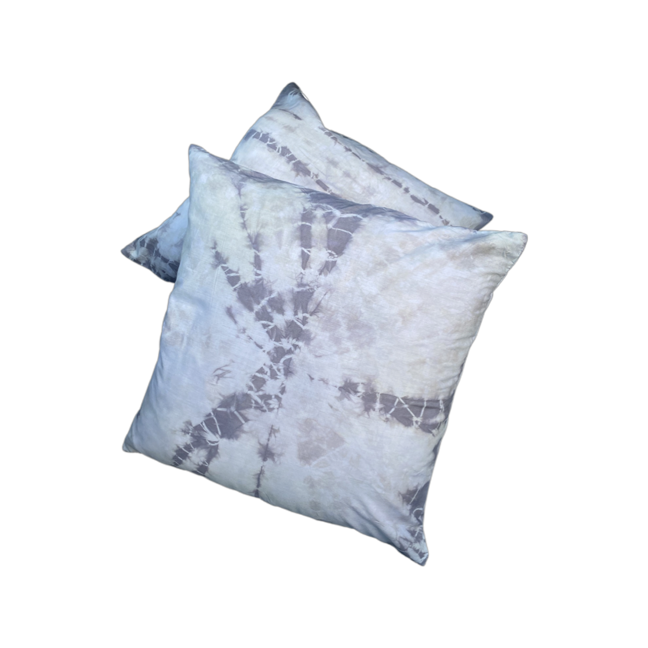 2 Tie Dyed Pillowcases in Gray Day by 1 Life