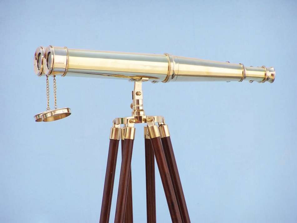 Floor Standing Binoculars 62" - Admirals Solid Brass Binoculars - A Must-Have Interior Design Piece for Vacation Homes