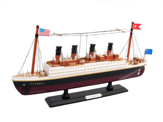 Assembled Decorative Titanic Ship - Fully Assembled Titanic Ship - Wooden RMS Titanic Model Cruise Ship 14"