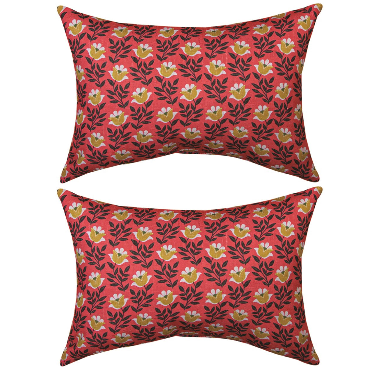 Set of 2 Quiet Gold Rectangle Pillows