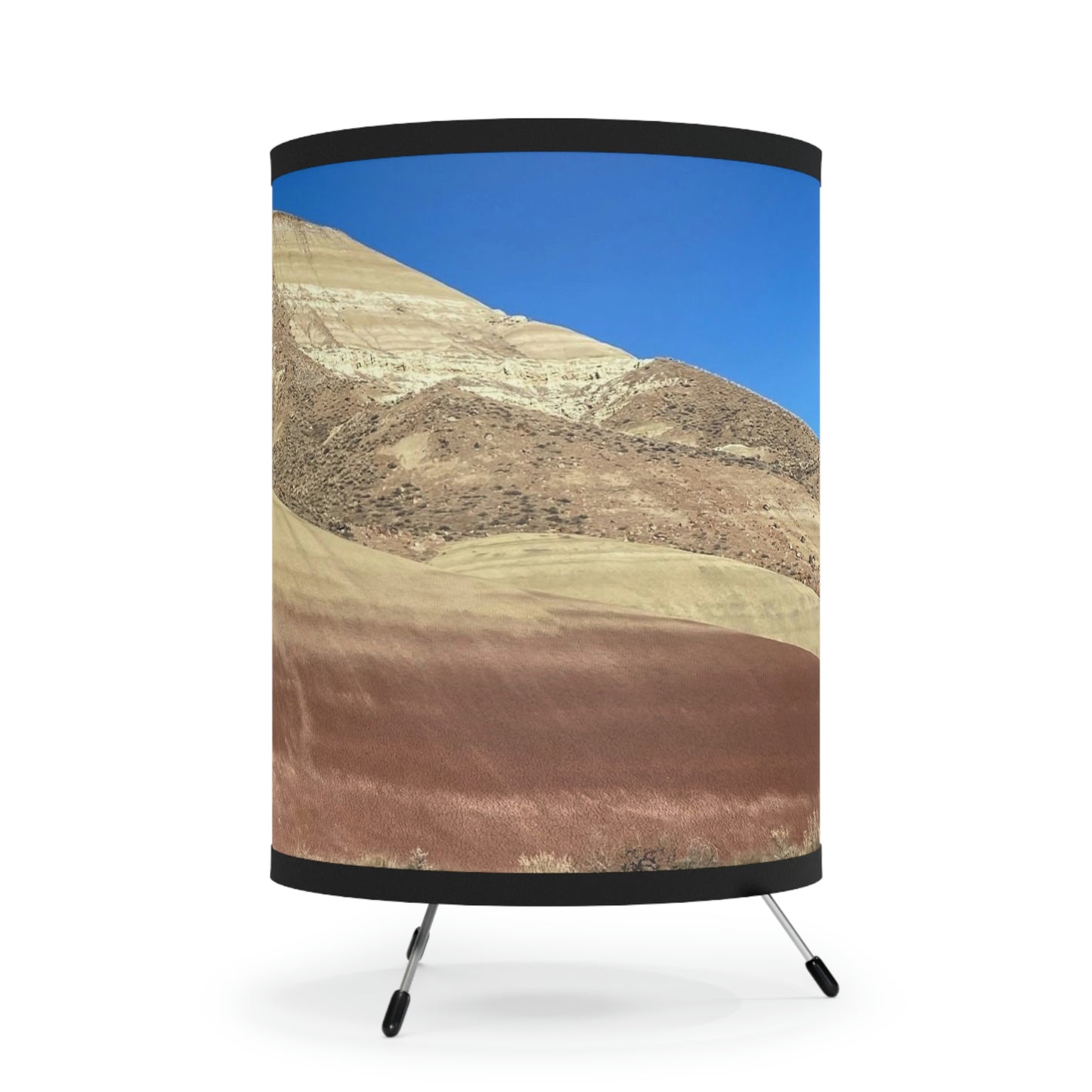 Painted Hills Tripod Lamp with High-Res Printed Shade, US\CA plug