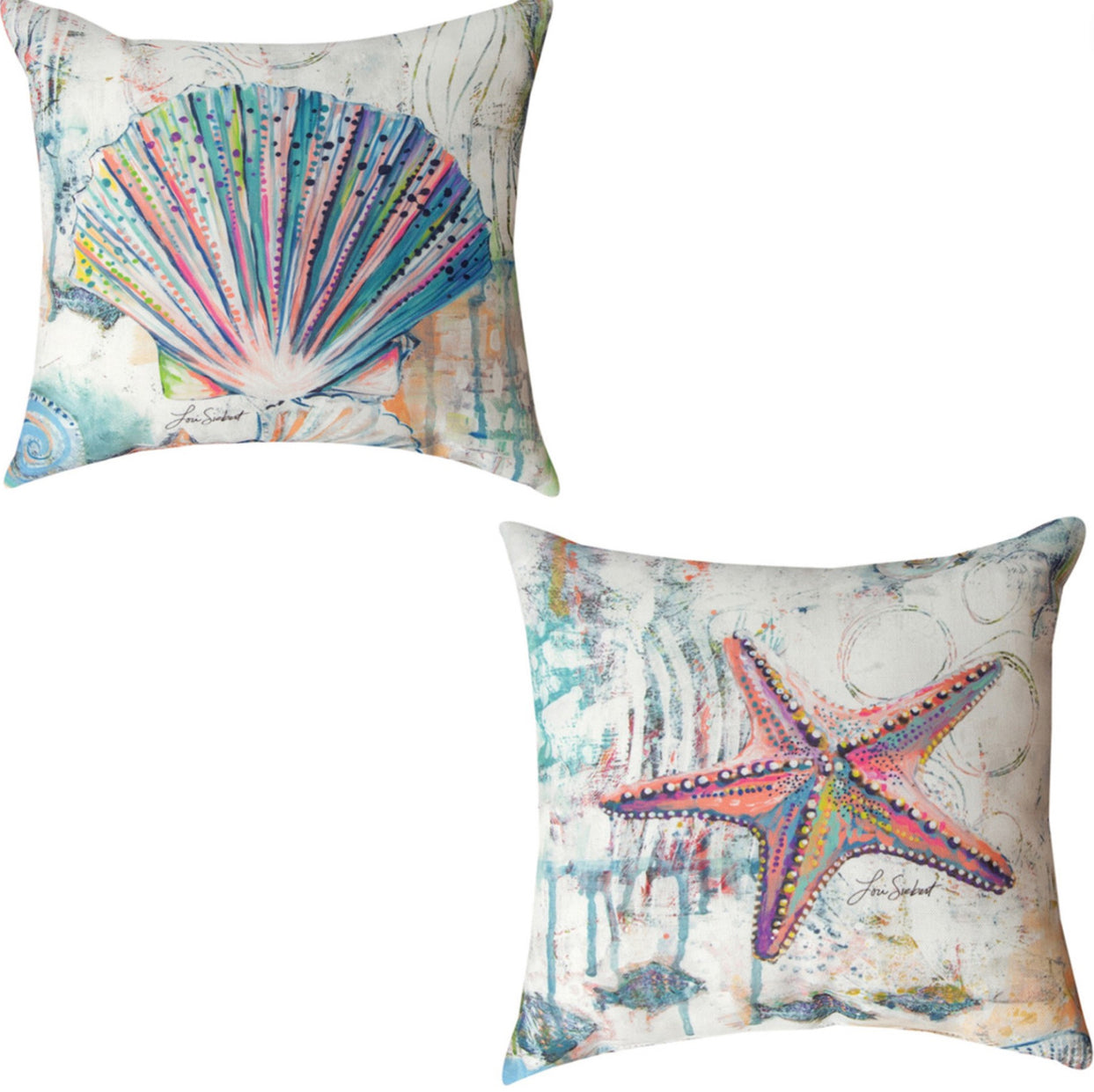 Set of 2 Coastal Jewel Indoor/Outdoor Climaweave Pillows