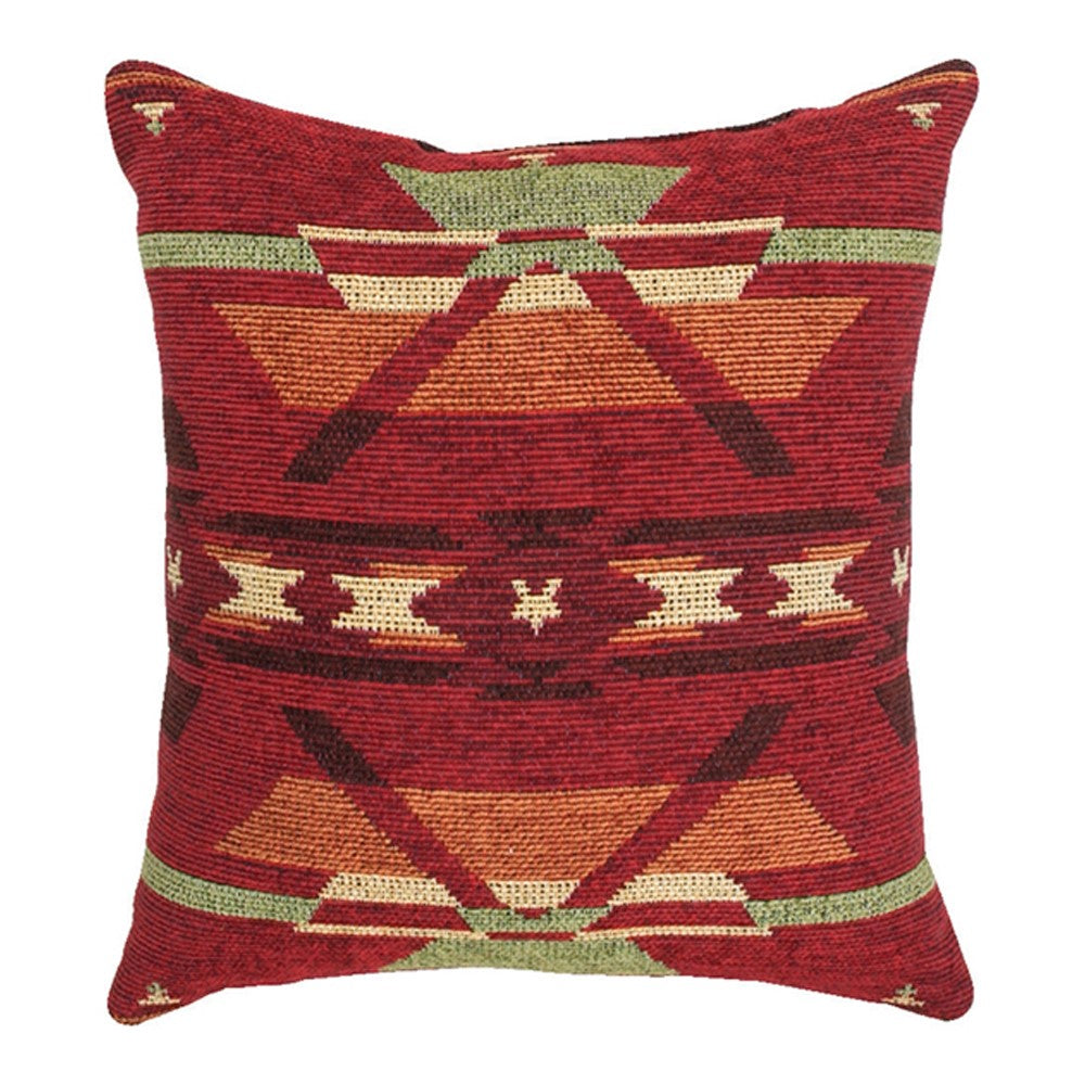 Bright Terracotta Tapestry Pillows - Set of 2